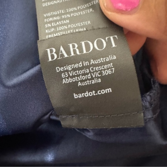 Bardot Navy Lace cocktail Dress - Picture 8 of 9